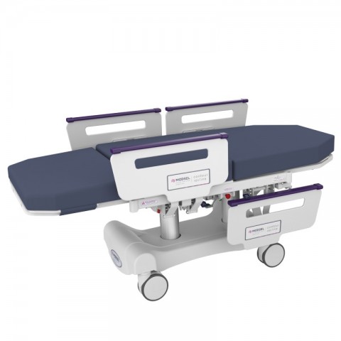 <h5 class="lightbox-heading">Lies flat and tilts</h5>The backrest and leg rest move independently or together from chair to bed with trendelenburg.<div class="d-none d-lg-block">You now have the flexibility of sitting a patient up to almost 90 degrees or lying down completely flat.</div>